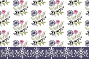 natural single line rose sketch with elegant border for wrapping paper fabric packaging and kitchen textile design vector