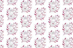 abstract flower pattern in minimal line art design showing hand drawn roses for use in fashion fabric kitchen textile wrapping wallpaper and pillow items vector