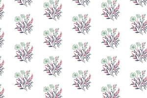 botanical pattern design featuring continuous line floral elements for use in home textiles wrapping kitchen wear fashion fabrics and pillow cover production vector