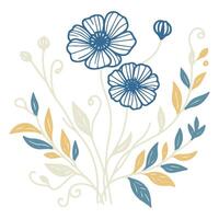 floral sketch pattern in continuous line drawing for digital textile fashion cushion designs wedding accessories and creative fabric applications vector