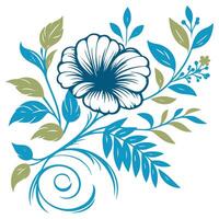 modern hand drawn floral pattern with garden inspired abstract elements for fabric use in women apparel cushions wedding invitations and textile printing vector