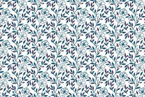 nature themed blue pattern design with minimal line flower sketches for home textile wallpaper and kitchen fabric projects vector