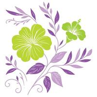 hand drawn floral artwork in sketch style featuring ornate leaves and blossoms for cushion textiles women wear garden themed events and digital fabric prints vector