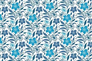 modern blue floral sketch design featuring outline motifs of cotton blooms for textile pillow cases and wrapping use vector
