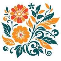 minimal line art floral sketch for summer wedding fabrics fashion apparel cushion printing and textile design projects vector
