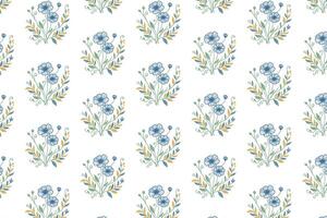 floral pattern with continuous line rose and cotton elements designed for stylish textile applications in fashion home accessories pillow covers and packaging fabric prints vector