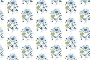 single stroke floral artwork with botanical rose and leaf motifs in continuous line pattern perfect for stylish wrapping fabric packaging women fashion and tabletop textile use vector
