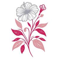 modern textile print featuring floral sketches in hand drawn single line style ideal for women wear cushions wedding invites and botanical art products vector