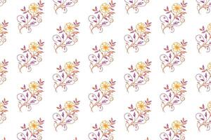 one line floral pattern with simplicity driven rose and leaf motifs designed for pillow fabric kitchen textiles home wrapping fashion apparel and wallpaper design products vector