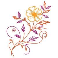 digital floral artwork with minimalist lines and abstract flowers ideal for trendy fashion fabrics cushion designs wedding outfits and creative textile projects vector