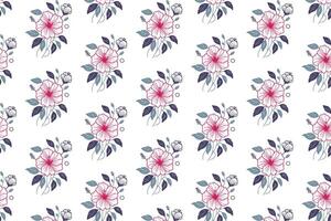flower sketch pattern in continuous line design with minimal botanical motifs for wallpaper textile wrapping kitchen pillow fabric and clothing print vector