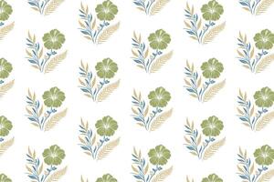 abstract hand drawn line floral pattern with botanical rose motifs designed for textile product development in wrapping paper kitchen wear and home furnishings vector
