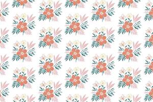 floral pattern with trendy one line flower drawings emphasizing simplicity and continuity ideal for fashion fabric wrapping applications and home textile products vector
