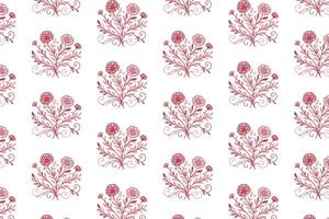 abstract floral pattern design composed of one line rose sketches and botanical elements for wallpaper packaging textile printing home accessories and stylish fashion fabrics vector