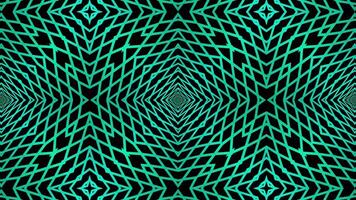 Abstract psychedelic animation motion graphics, Abstract kaleidoscope background. geometric green stripe line. video
