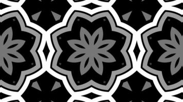 Abstract Kaleidoscope with geometric pattern animation. flower art. video