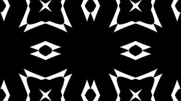 Abstract Kaleidoscope with geometric pattern animation. ancient ethnic pattern. video