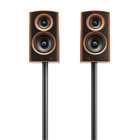 Pair Of Black Audio Speakers Transparent Background png