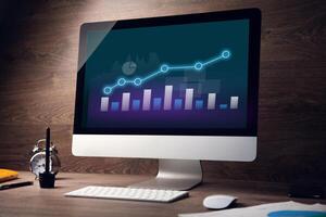 How to use a desktop computer for marketing photo