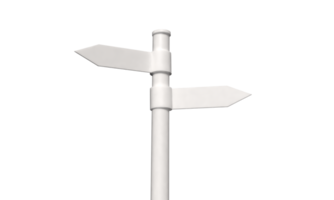 two way arrow direction mockup white color object dicut road street symbol sign traffic guidance decision business guide highway signpost two way direction arrow sign choose mockup two way png
