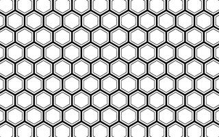 Geometric seamless black and white honeycomb pattern for backgrounds and design elements vector