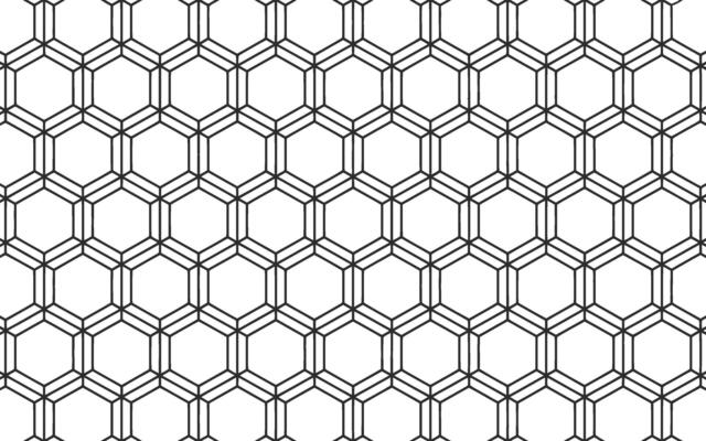 Abstract black and white hexagon seamless pattern suitable for backgrounds and design elements