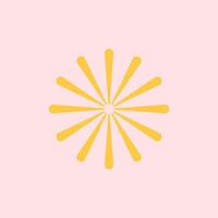 Sunburst icon illustration. Flat design style eps 10. Design elements of complementary illustrations for comics. knick-knacks design elements of a comic. vector