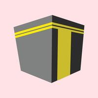 kaaba icon in 3d style. Design element illustration of iconic and famous building located in arabia vector