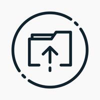 Design Illustration graphic of upload files icon with line style. Suitable for UI, mobile design, web design, etc. vector