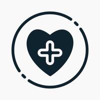 Design Illustration graphic of health improvement icon with glyph style. Suitable for UI, mobile design, web design, etc. vector