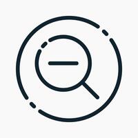 Design Illustration graphic of zoom out icon with line style. Suitable for UI, mobile design, web design, etc. vector