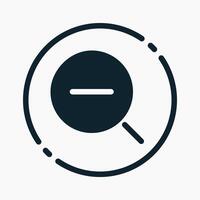 Design Illustration graphic of zoom out icon with glyph style. Suitable for UI, mobile design, web design, etc. vector
