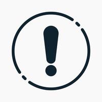 Design Illustration graphic of exclamation mark icon with glyph style. Suitable for UI, mobile design, web design, etc. vector