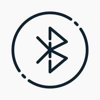 Design Illustration graphic of bluetooth icon with line style. Suitable for UI, mobile design, web design, etc. vector