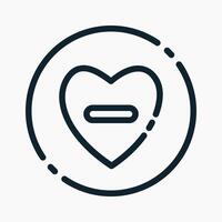 Design Illustration graphic of declining health icon with line style. Suitable for UI, mobile design, web design, etc. vector