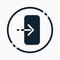 Design Illustration graphic of login icon with glyph style. Suitable for UI, mobile design, web design, etc. vector