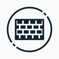 Design Illustration graphic of wall icon with glyph style. Suitable for UI, mobile design, web design, etc. vector