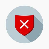 Design Illustration graphic of unprotected icon with flat style. Suitable for UI, mobile design, web design, etc. vector