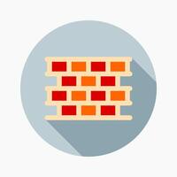 Design Illustration graphic of wall icon with flat style. Suitable for UI, mobile design, web design, etc. vector