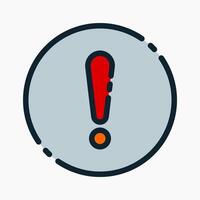 Design Illustration graphic of exclamation mark icon with colored outline style. Suitable for UI, mobile design, web design, etc. vector