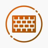 Design Illustration graphic of wall icon with gradient style. Suitable for UI, mobile design, web design, etc. vector