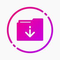 Design Illustration graphic of download folder icon with gradient style. Suitable for UI, mobile design, web design, etc. vector