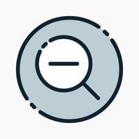 Design Illustration graphic of zoom out icon with colored outline style. Suitable for UI, mobile design, web design, etc. vector
