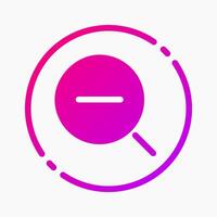 Design Illustration graphic of zoom out icon with gradient style. Suitable for UI, mobile design, web design, etc. vector
