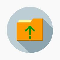 Design Illustration graphic of upload files icon with flat style. Suitable for UI, mobile design, web design, etc. vector