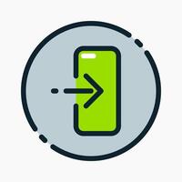 Design Illustration graphic of login icon with colored outline style. Suitable for UI, mobile design, web design, etc. vector