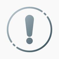 Design Illustration graphic of exclamation mark icon with gradient style. Suitable for UI, mobile design, web design, etc. vector