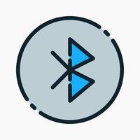 Design Illustration graphic of bluetooth icon with colored outline style. Suitable for UI, mobile design, web design, etc. vector