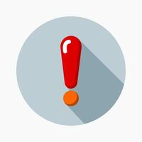 Design Illustration graphic of exclamation mark icon with flat style. Suitable for UI, mobile design, web design, etc. vector