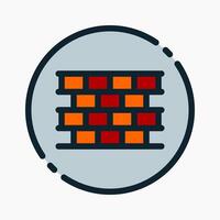 Design Illustration graphic of wall icon with colored outline style. Suitable for UI, mobile design, web design, etc. vector